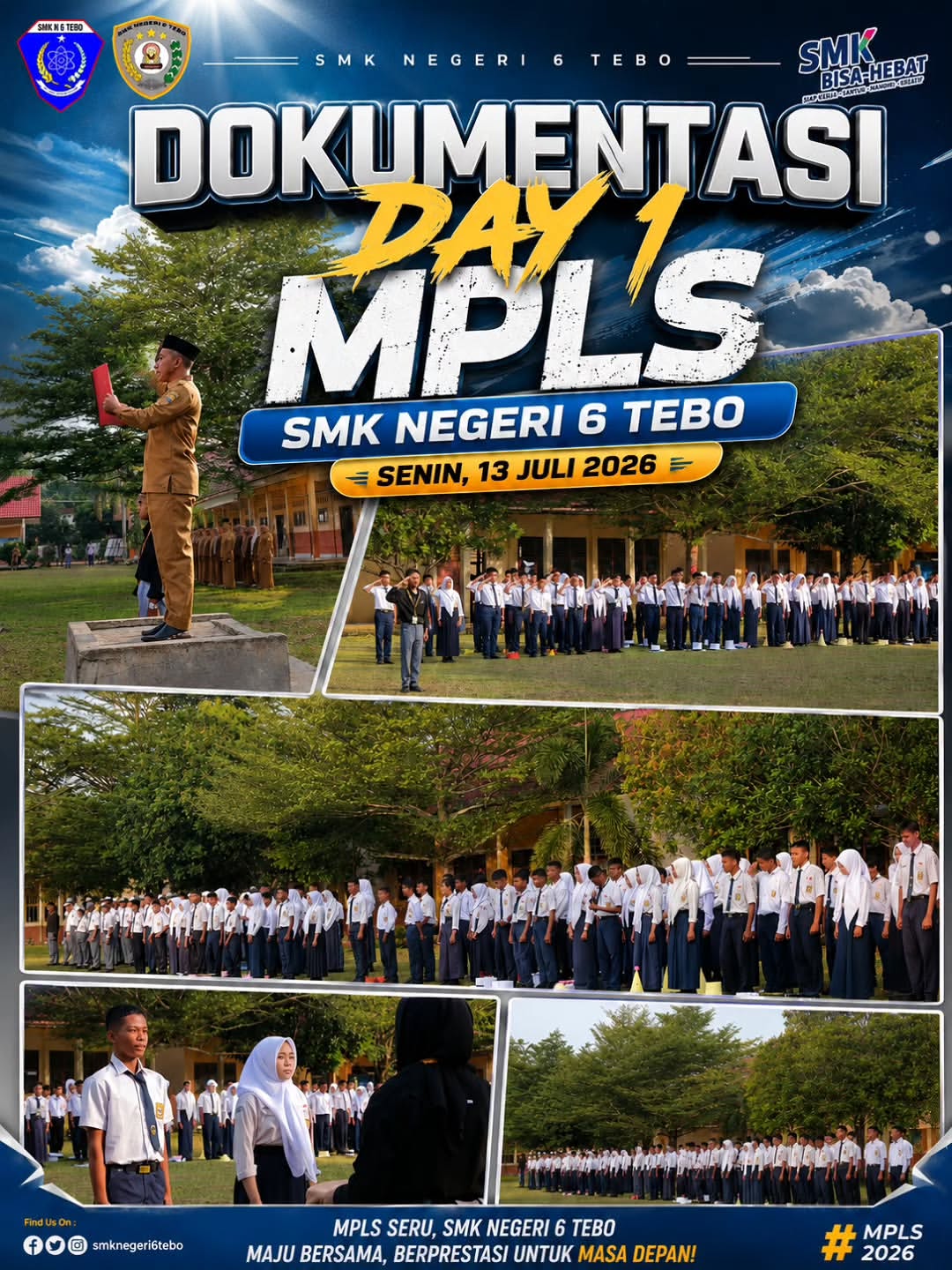 Ratusan Siswa Baru Hadiri Pembukaan MPLS SMK N 6 Tebo Tahun Ajaran 2026/2027, Hari Pertama Penuh Semangat